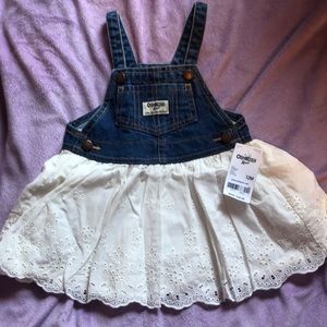 NWT OshKosh denim overall dress